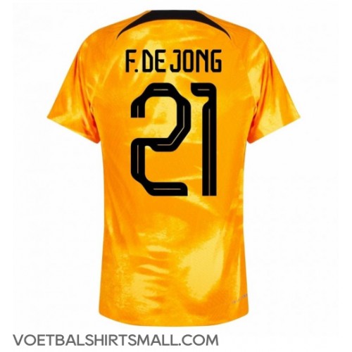 Nederland Frenkie de Jong #21 Voetbalkleding Thuisshirt WK 2022 Korte Mouwen